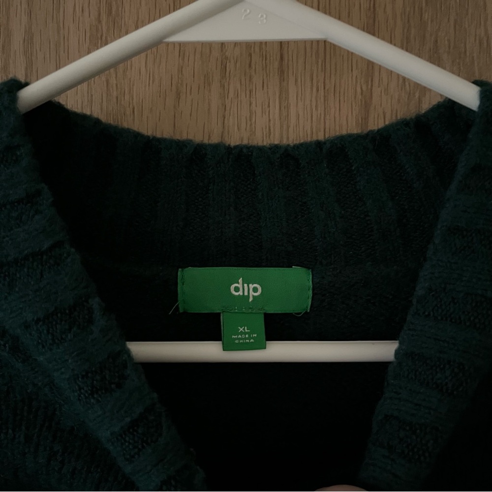 Teal Green Soft Mock Neck Sweater Dip - Picture 2 of 8